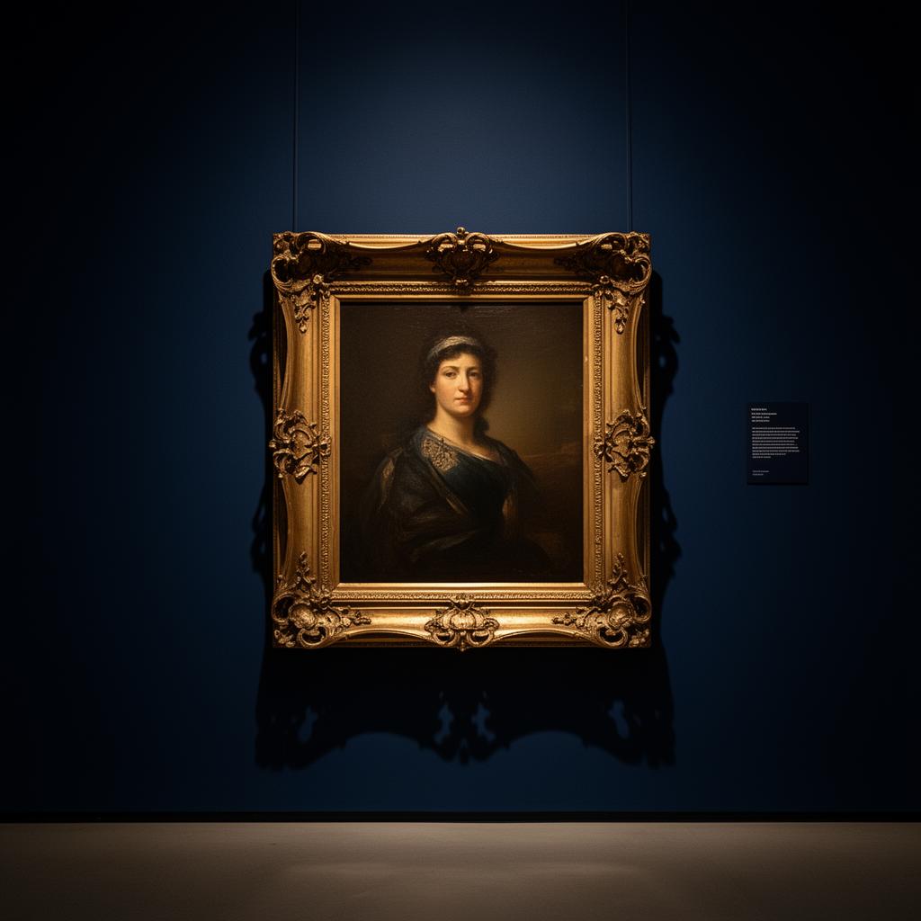 An archival frame detail